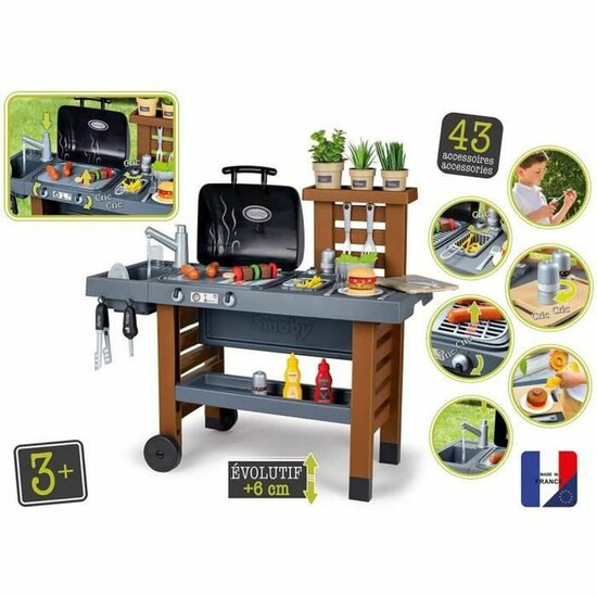 Speelgoedkeuken Smoby Garden Kitchen Barbecue 43 Onderdelen 3