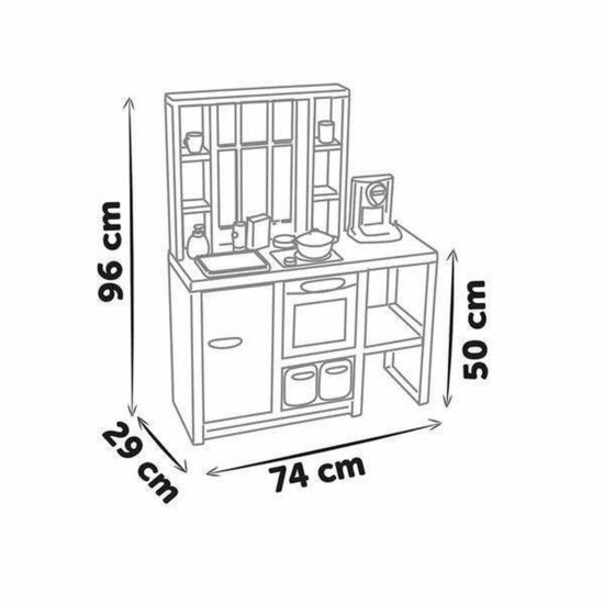 Speelgoedkeuken Smoby 32 Onderdelen 96 x 74 x 29 cm 3