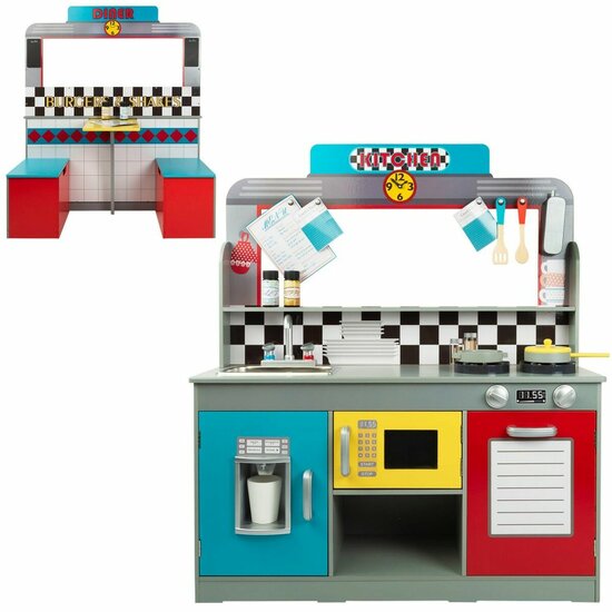 Speelgoedkeuken Play &amp; Learn Retro 90 x 104 x 58 cm 1