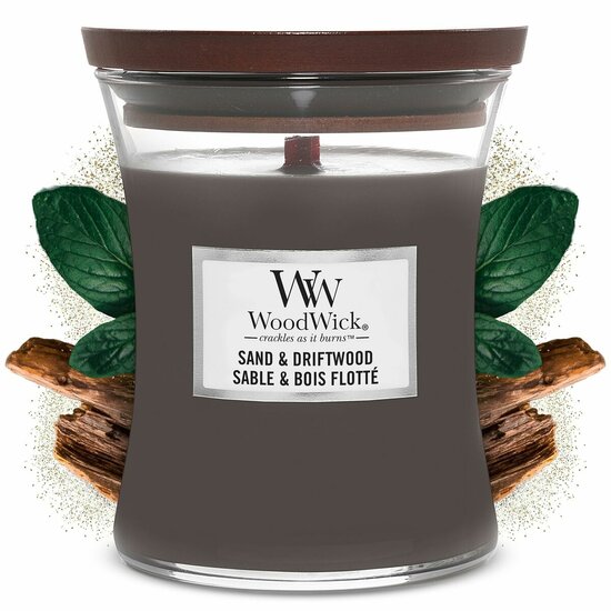 Geurkaars Woodwick Sand &amp; Driftwood 275 g 2