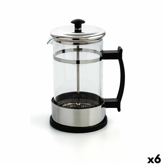 Cafeti&egrave;re Quid Serenia Transparant Glas Roestvrij staal 600 ml (6 Stuks) 1