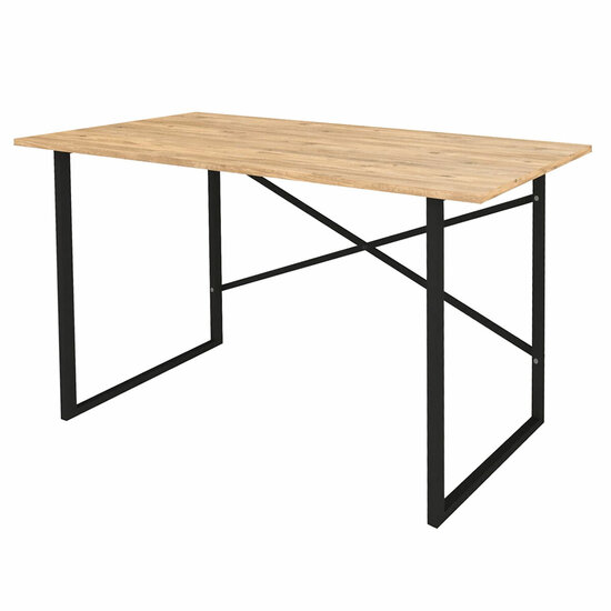 Bureau Alexandra House Living Zwart Ek Metaal Hout MDP 120 x 75 x 60 cm industrial 1