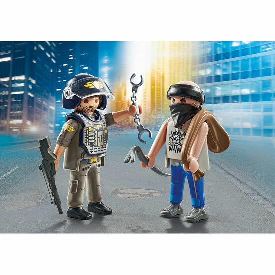 Playset Playmobil 71505 Politie Dief 9 Onderdelen 2