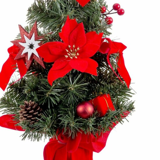 Kerstversiering Rood Groen Plastic Weefsel Kerstboom 40 cm 4