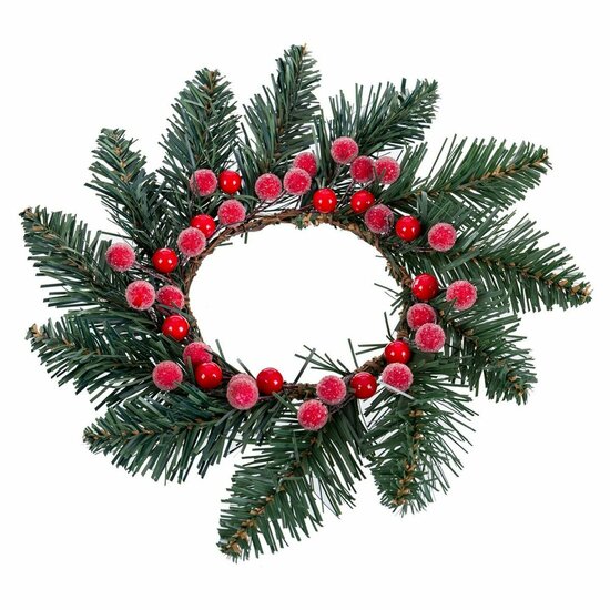 Kerstversiering Kaarshouder Rood Groen Plastic 25 cm 1