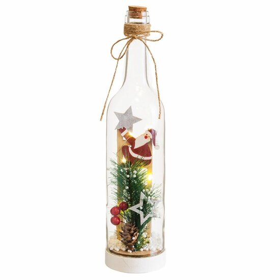 Kerstversiering Multicolour Kerstman Fles 7,2 x 7,2 x 32 cm 1