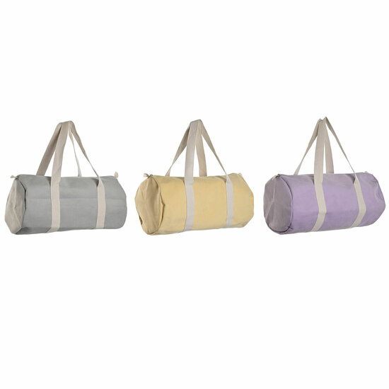 Dames handtas Home ESPRIT Geel Grijs Lila 50 x 26 x 26 cm (3 Stuks) 1