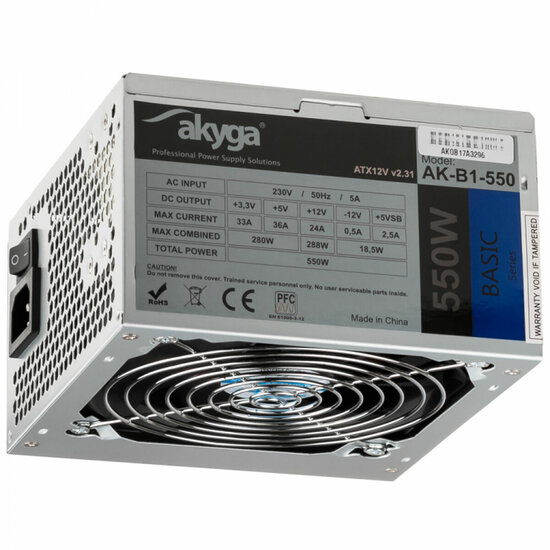 Voedingsbron Akyga AK-B1-550 ATX 550 W 1