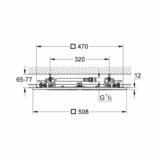 Douchekop Grohe   Metaal Roestvrij staal 50,8 cm 3