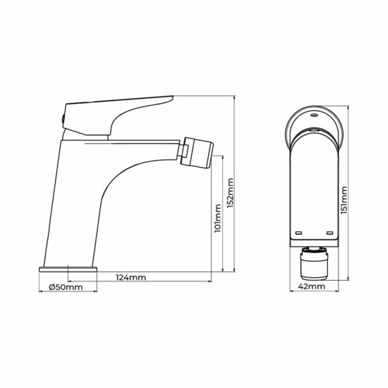 Mengkraan EDM 01131 Cascais Roestvrij staal Blik Zink Bidet 2