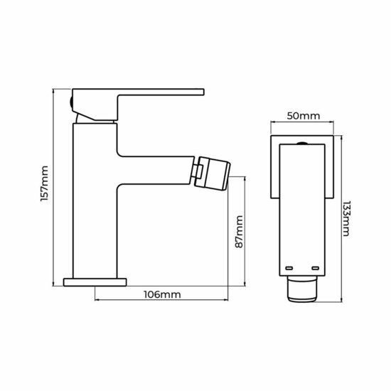 Mengkraan EDM 01191 Getaria Roestvrij staal Blik Zink Bidet 2