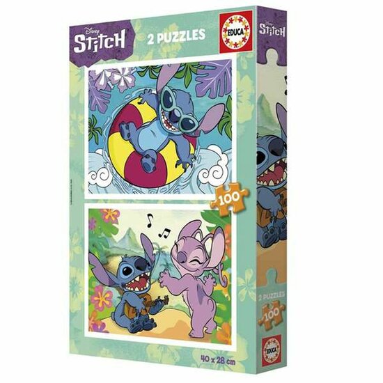 Set van 2 Puzzels Stitch 100 Onderdelen 2