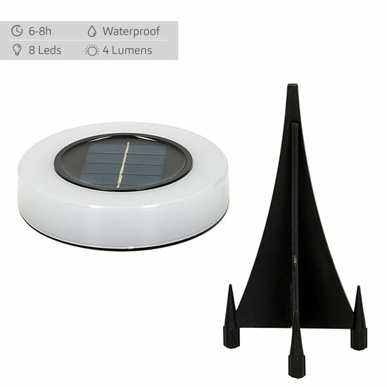 Set tuinverlichting op zonne-energie Aktive 4 Onderdelen ABS 10,5 x 12,5 x 10,5 cm (6 Stuks) 6