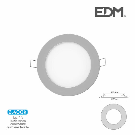 Inbouwspots EDM 31603 Downlight A G 6 W 320 Lm (6400 K) 3