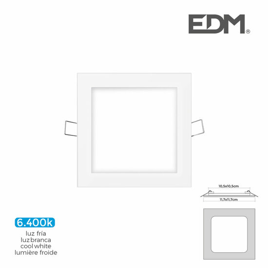 Inbouwspots EDM 31605 Downlight A G 6 W 320 Lm (6400 K) 3