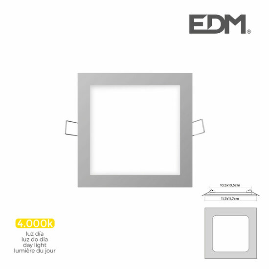 Inbouwspots EDM 31608 Downlight A G 6 W 320 Lm (4000 K) 3