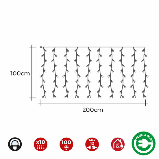 LED lichtsnoer EDM 71480 1,8 W 2 x 1 m Wit (Helder wit) 3