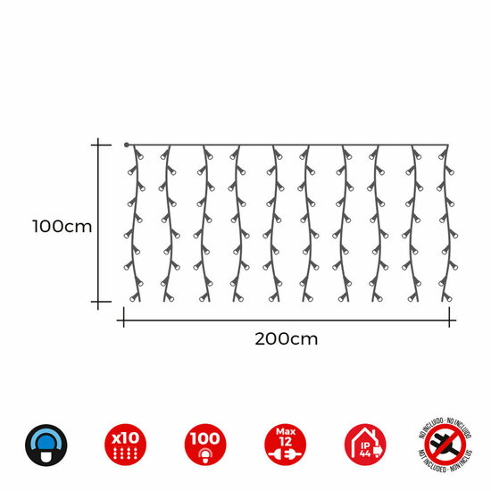 LED lichtsnoer EDM 71259 Blauw Transparant 1,8 W 2 x 1 m (1 Stuks) 3