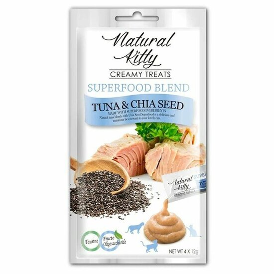 Kattensnoepjes Natural Kitty Superfood Blend Vis 1