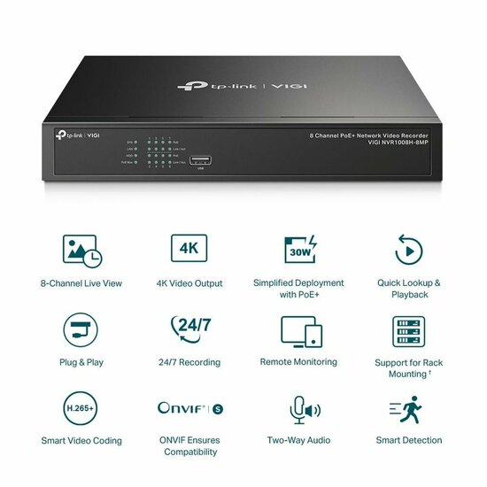 Netwerkvideorecorder TP-Link VIGI NVR1008H-8MP 4