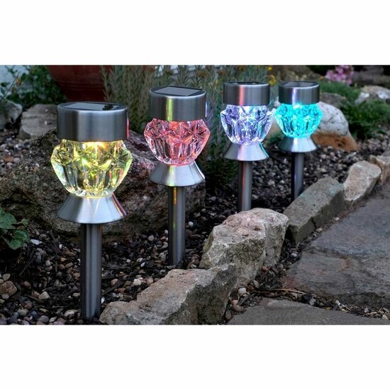 Set tuinverlichting op zonne-energie Smart Garden Kristal (4 Stuks) 3