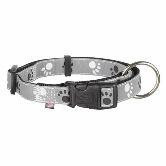 Hondenhalsband Trixie Silver Reflect Zwart Grijs S/M 30-45 cm 2