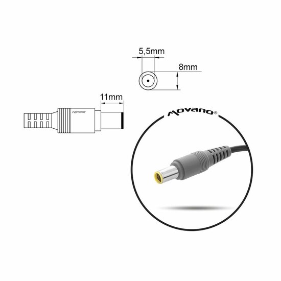 Laptop oplader Mitsu 5ZM034 40 W 2