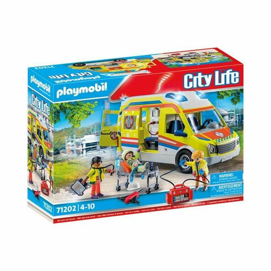 Playset Playmobil 71202 City Life Ambulance 67 Onderdelen 1