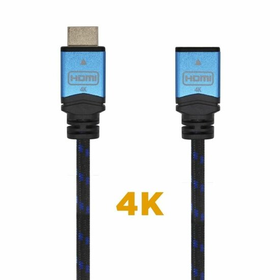 HDMI-Kabel Aisens A120-0453 Zwart Zwart/Blauw 1 m Verlenging 1