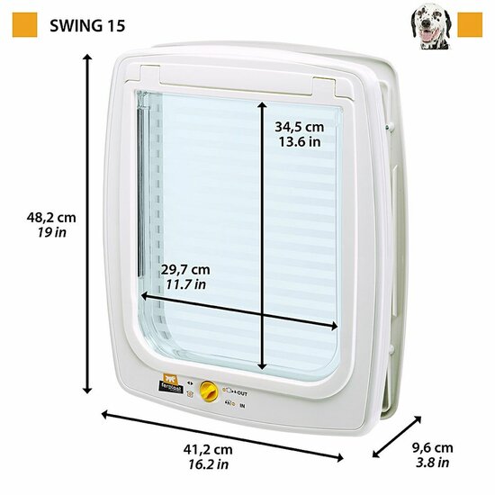 Kattenluik Ferplast Swing 15 Wit Plastic 2