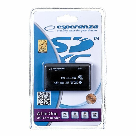 Kaartlezer Extern Esperanza EA117 Zwart 1