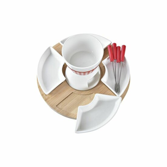 Fondue DKD Home Decor Rood 26,5 x 26,5 x 1,5 cm (10 pcs) 3