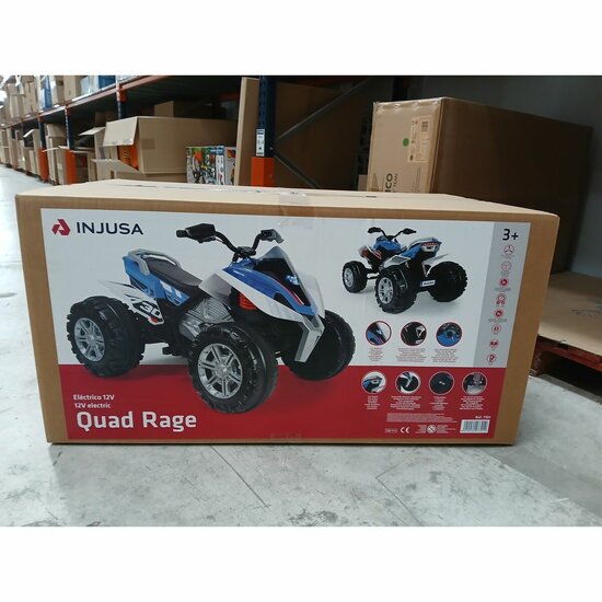 Elektrische Kinderquad Injusa Rage Licht Blauw Wit 12 V 2