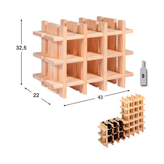 Flessenrek Astigarraga Evolutivo rioja Bruin Pijnboom (43 x 22 x 32,5 cm) 4