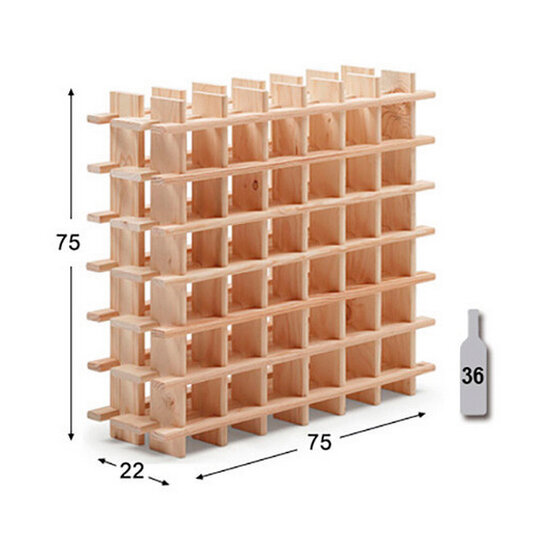 Flessenrek Astigarraga Bruin Pijnboom (75 x 22 x 75 cm) 3