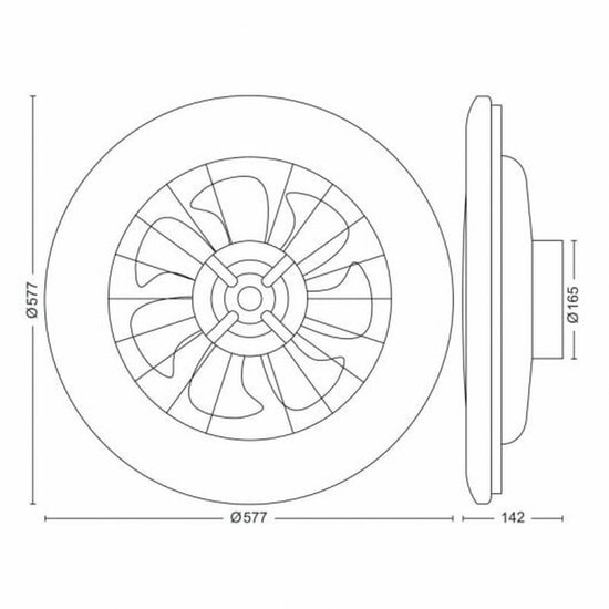 Plafondventilator met licht Philips Wit 4