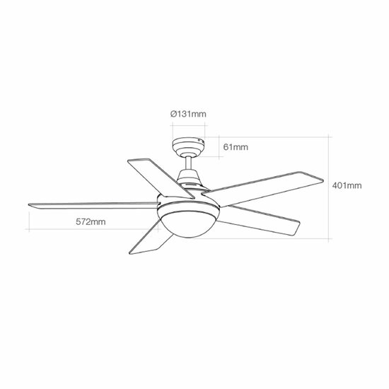 Plafondventilator met licht EDM 33988 Adriatico Wit 60 W 3