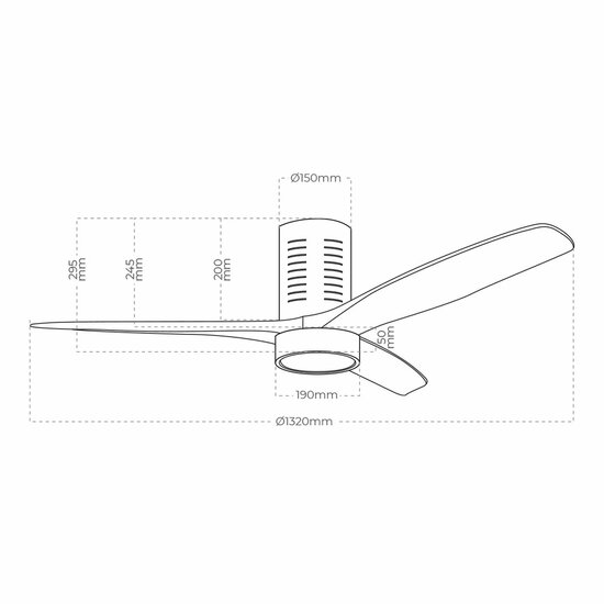 Plafondventilator met licht EDM 33825 Kara 30 W 2190 Lm Multicolour 6