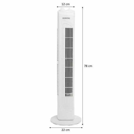 Staande ventilator Oceanic Wit 45 W 2