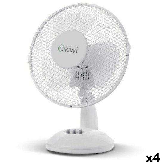 Tafelventilator Kiwi Wit &Oslash; 27 cm 21W (4 Stuks) 1