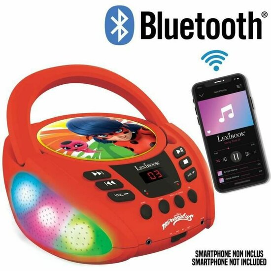 CD/MP3 player Lexibook Miraculous Bluetooth 5.0 Rood 4