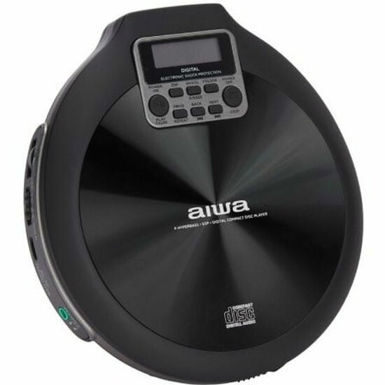 CD/MP3 player Aiwa PCD-810BK Draagbaar Zwart 1