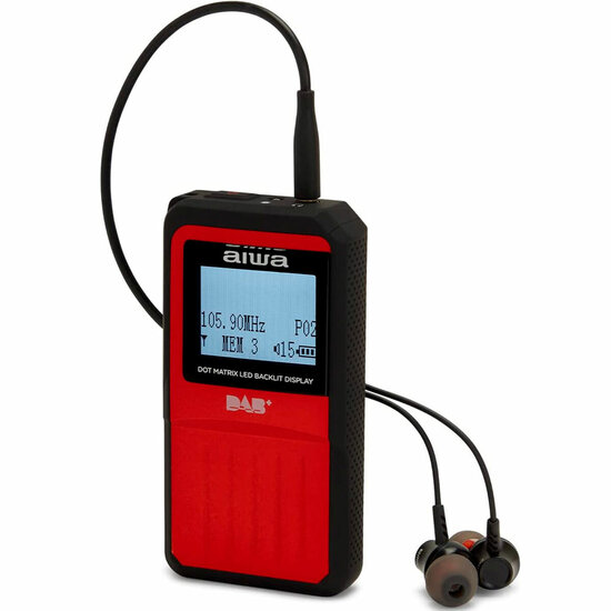 Transitorradio Aiwa RD20DABRD  ROJA Rood FM DAB+ 1