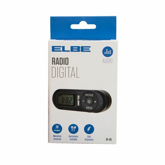 Portable Digitale Radio ELBE RF-96 Zwart FM 1