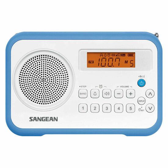 Radio Sangean PRD18W Blauw Amber Blauw/Wit 1