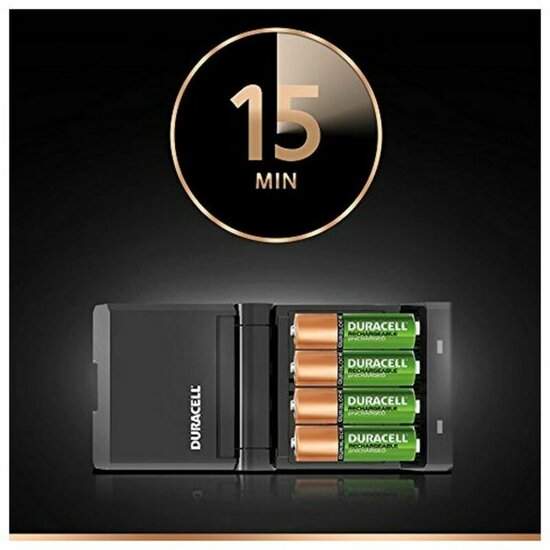 Oplader + Oplaadbare Batterijen DURACELL CEF27 2 x AA + 2 x AAA 1700 mAh 750 mAh (1 Stuks) 3