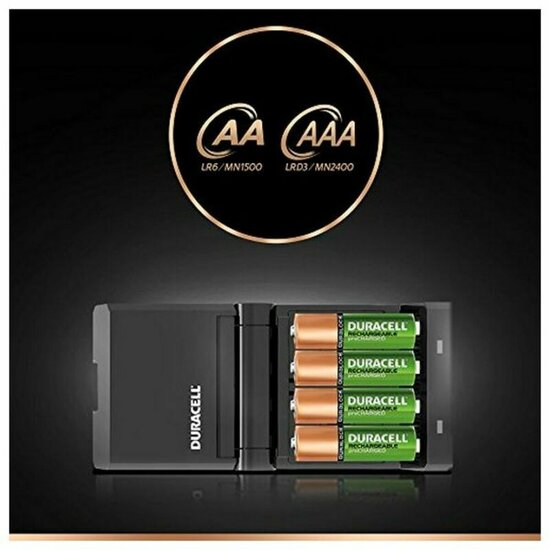 Oplader + Oplaadbare Batterijen DURACELL CEF27 2 x AA + 2 x AAA 1700 mAh 750 mAh (1 Stuks) 4