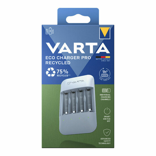 Batterijlader Varta Eco Charger Pro Recycled 4 Batterijen 3