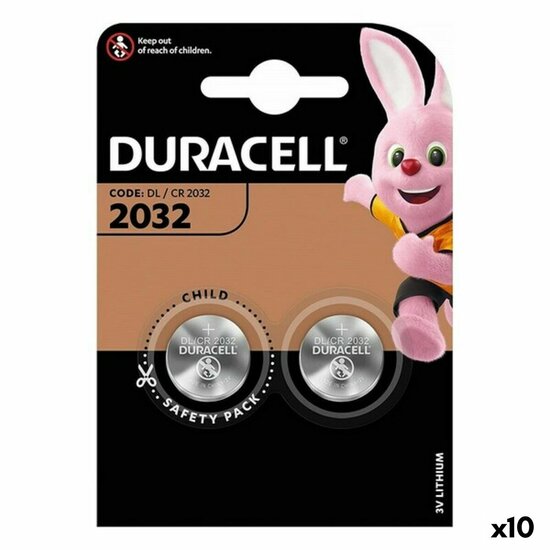 Lithium Knoopcelbatterij DURACELL DL 2032     2UD 3 V (10 Stuks) 1