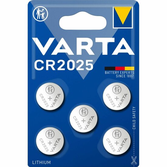 Lithium Knoopcelbatterijen Varta 6025101415 CR2025 3 V (5 Stuks) 1